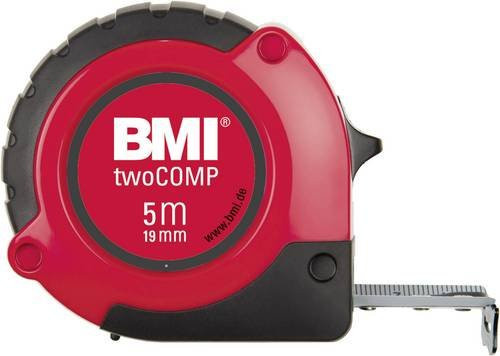 BMI Taschenrollbandmaß twoComp in Rot mit Magnet und 8m Bandbreite 25mm - Bild 1