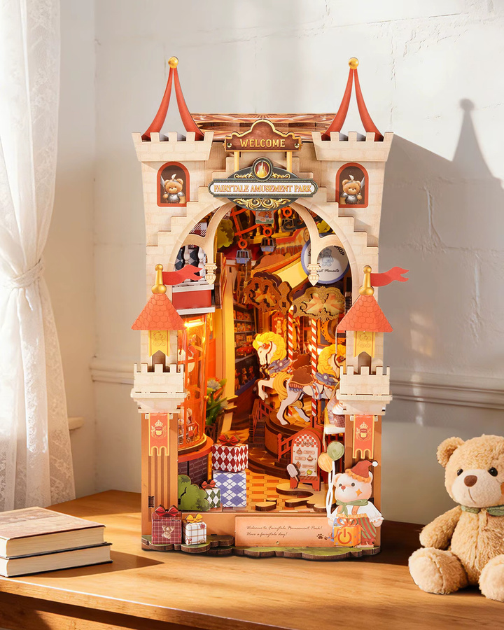 ROBOTIME Rolife Märchenhafte Vergnügungspark-Buchnische, 3D Holzpuzzle, ab 14 Jahren - Bild 2