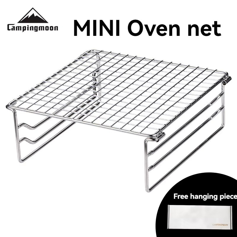 CAMPINGMOON W-020 Grillnetz aus Edelstahl mit Warmwasserbereiter und Alkoholkocher, Silber, B/T/H: 20,0 x 19,0 x 7,5 cm - Bild 2