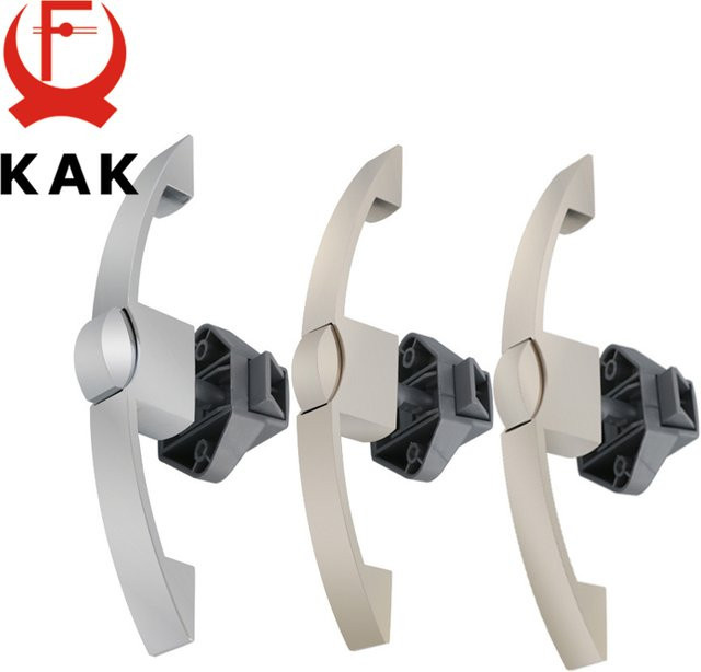 KAK 5 Stück Push-Lock Schrankschloss Set für Camper, Wohnwagen und Boot, Farbe Silber, Nickel beschichtet - Bild 1