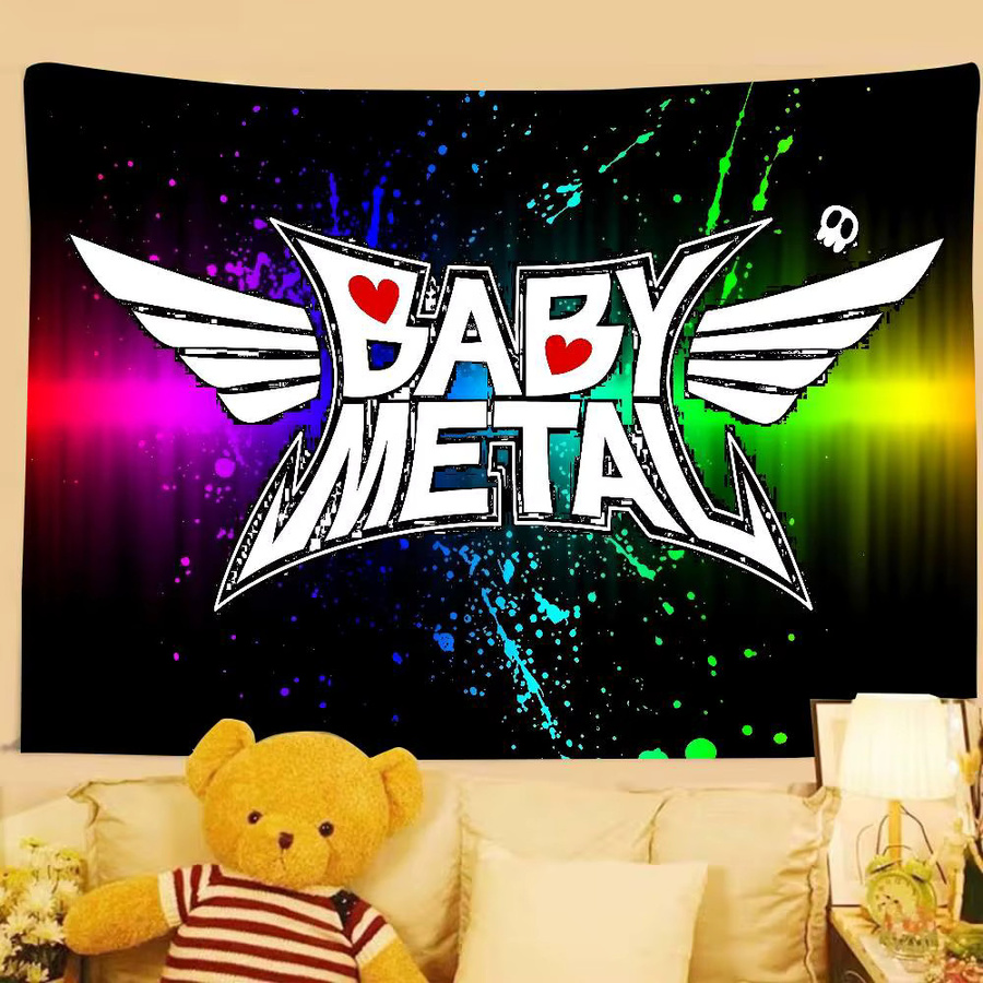 Mesuca Fotokulisse für Baby-Fotografien mit abstraktem Metall-Logo-Design in Mehrfarbig, Rechteckig - Bild 5