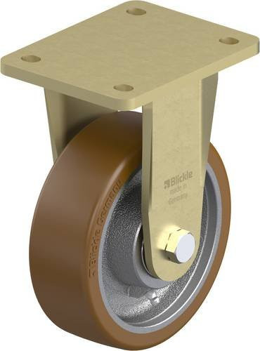 Blickle Bockrolle BS-GB 150K in Silber und Braun mit 150 mm Rad-Durchmesser und 800 kg Tragfähigkeit - Bild 1