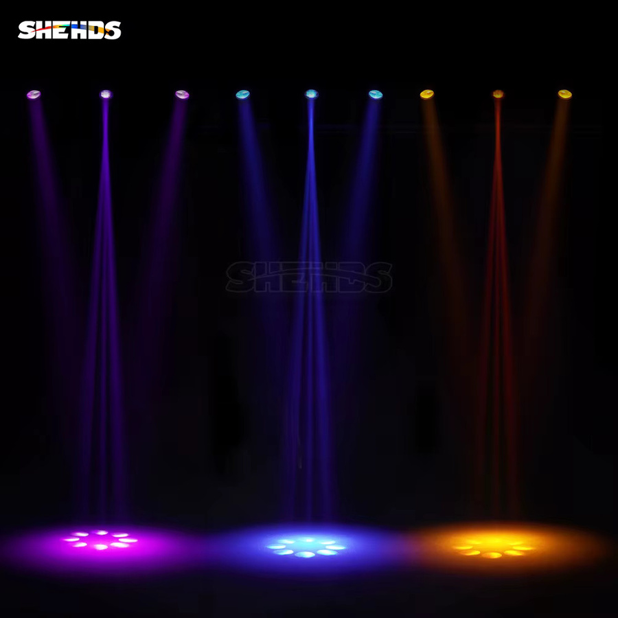 SHEHDS 2er-Set Mini Moving Head 230W 7R Strahlbeleuchtung Multicolor mit Flight Case für Theater, Disco und Hochzeit, Schwarz - Bild 5