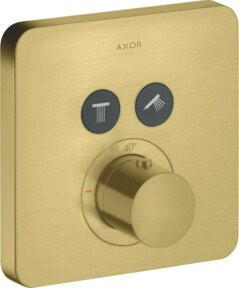 Hansgrohe Fertigmontageset ShowerSelect UP-THM Duschset mit Thermostat und 2 Anschlüssen in Brushed Brass - Bild 1