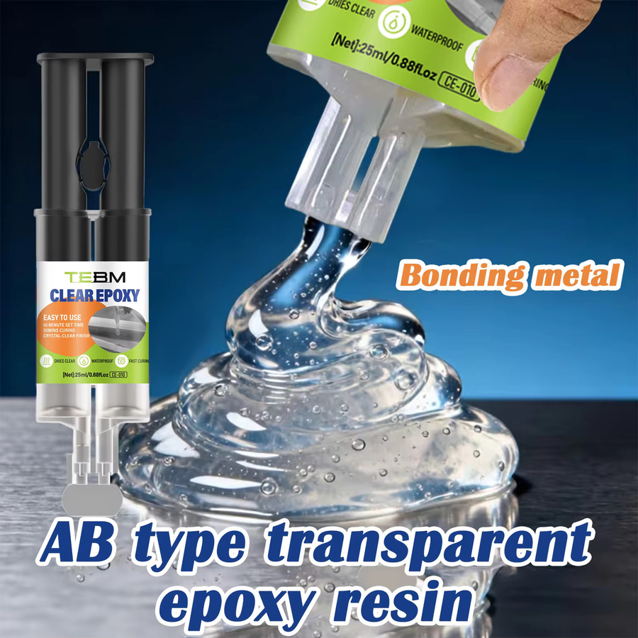 TEBM Epoxidharz-Kleber transparent, wasserfester Reparaturkleber für Holz, Kunststoff und Metall - Bild 3