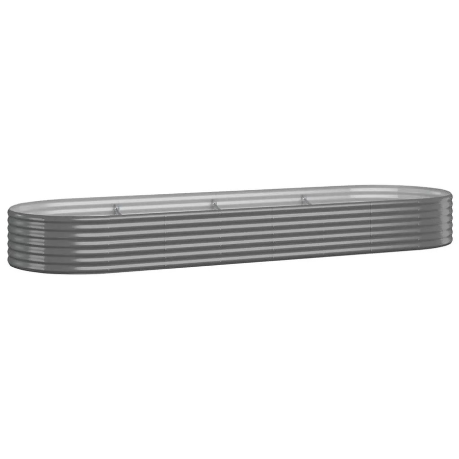 vidaXL Hochbeet aus verzinktem Stahl in Grau, B: 322 cm, T: 100 cm, H: 36 cm - Bild 2