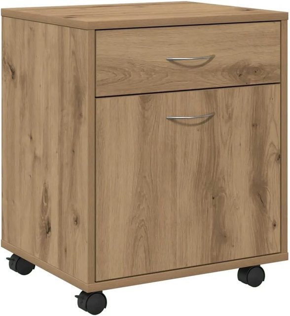 vidaXL Rollcontainer Artisan-Eiche in Braun aus Holzwerkstoff B/T/H: 45 x 38 x 54 cm - Bild 1