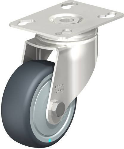 Blickle Lenkrolle LKPXA-TPA 80KFD aus Edelstahl in Silber und Grau mit 80 mm Rad-Durchmesser und einer Tragfähigkeit von 100 kg - Bild 1