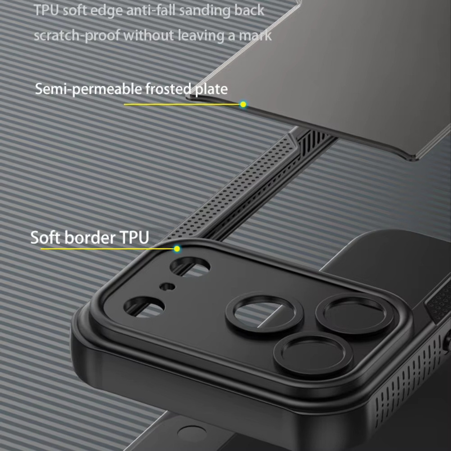 Panbon Ultra Matte Schutzhülle für iPhone 17 Pro Max, iPhone 17 Air, iPhone 16 Max und 16E in Schwarz und Lila - Bild 5
