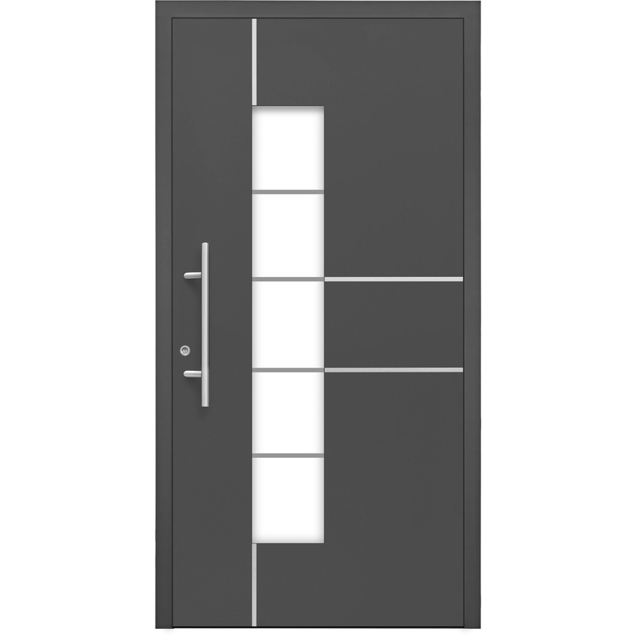 Splendoor Moderno Aluminium-Haustür mit Glaseinsatz, Anthrazit Metallic, Anschlag Links, B: 110 cm, H: 210 cm - Bild 2