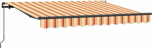vidaXL Einziehbare Markise aus Polyester in Gelb, B: 350 cm, T: 200 cm - Bild 1