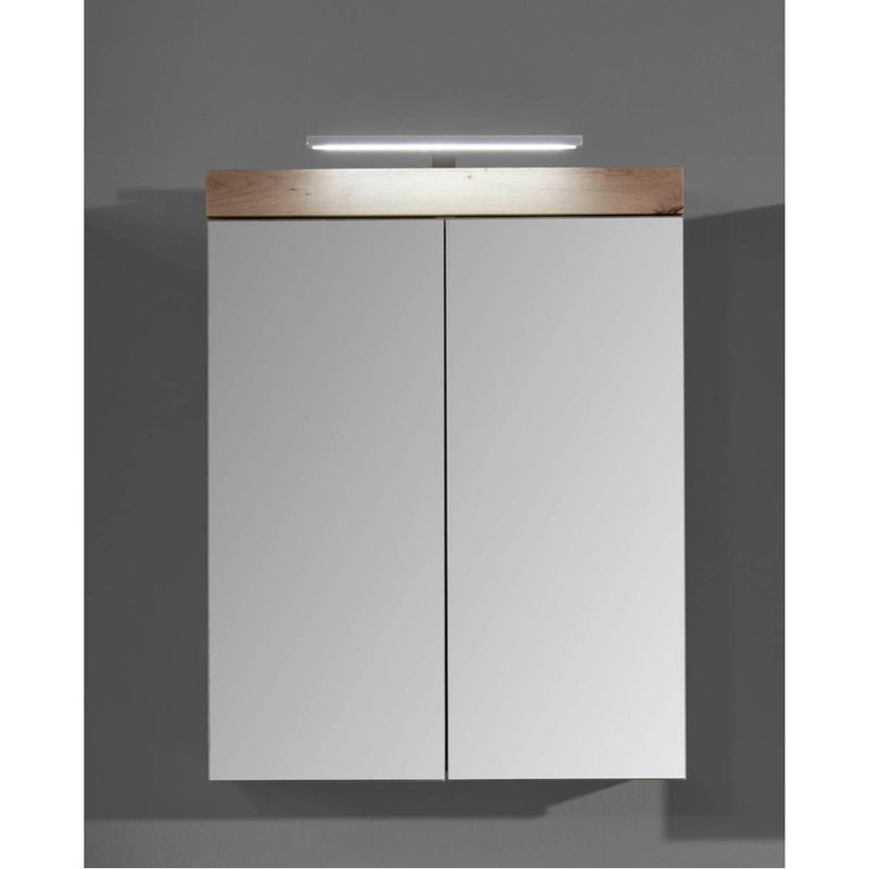 Spiegelschrank Amanda von Trendteam in Asteiche Nachbildung, Braun, B/H/T: 60 x 77 x 17 cm - Bild 3