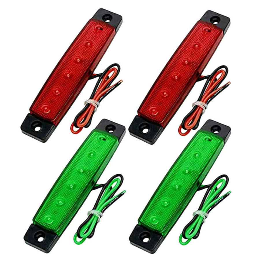SUITU 4er-Set LED Boot-Navigationslichter wasserdicht in Rot und Grün für Marine, Yacht, Kajak und Segelboot - Bild 6