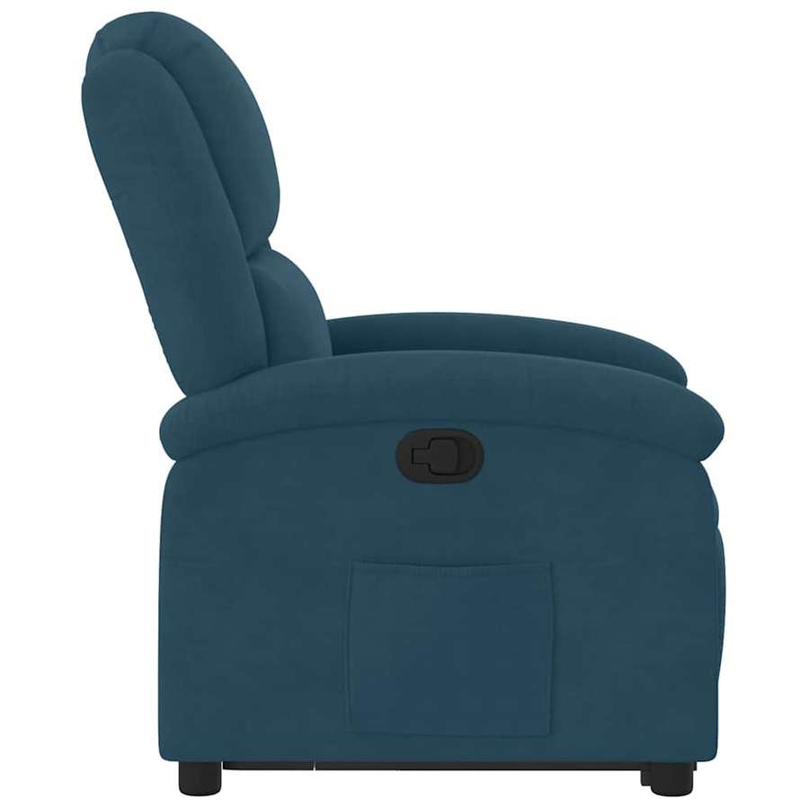vidaXL Relaxsessel mit Aufstehhilfe in Blau aus Samt mit Armlehnen - Bild 5
