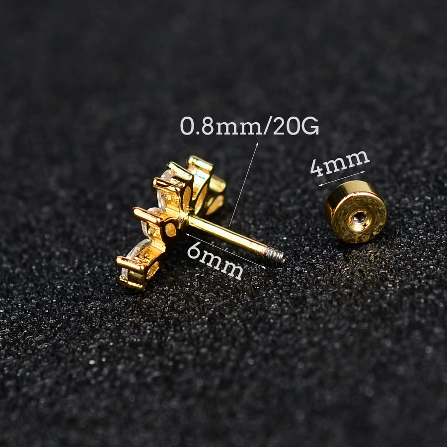 eMeition Ohrring, Schmetterling, Kristall Zirkonia, Gold, Damen - Bild 4