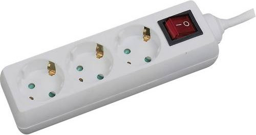 LogiLink LPS206 Steckdosenleiste mit Schalter und Schutzkontakt in Weiß - Bild 1