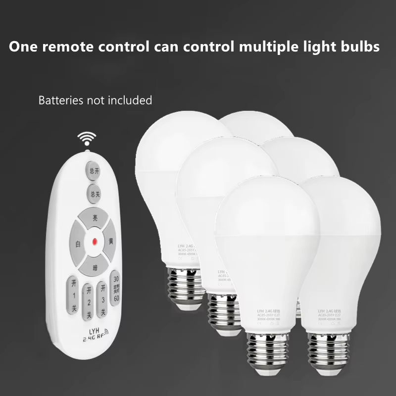 Khelse Smart LED-Birne E27 mit Fernbedienung, dimmbar, CCT Warmweiß und Kaltweiß, mit Timer-Funktion - Bild 5