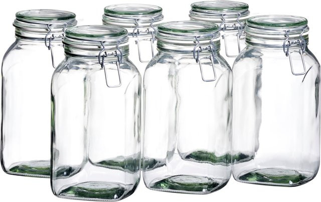 Mäser Gothika Einmachglas Set mit Verschluss, Transparent, 2,5 l, 6er Pack - Bild 2
