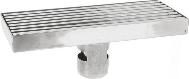 Linearer Duschablauf von KONNWEI aus Edelstahl in Weiß und Silber mit Geruchsverschluss für Badezimmer und Balkon - Bild 1