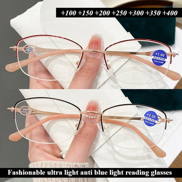 Lesebrille Halbrahmen, Damen, Anti-Blaulicht - Bild 1