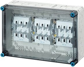 Hensel Sicherungsgehäuse NH-Sicherungshalter 3xNH00 125 A Wandmontage aus Kunststoff - Bild 1