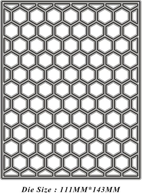 Wabenförmige Metall-Stanzformen in Silber für DIY Scrapbooking, Papier und dekorative Handwerksarbeiten - Bild 1