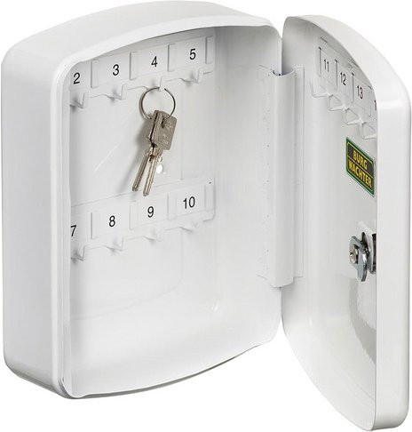 Burg Wächter Schlüsselbox KB 15 mit 15 Haken in Weiß, B/H/T: 15,7 x 20,2 x 7,5 cm - Bild 1