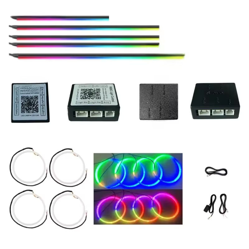 GUADSUN RGBIC LED Lichtstreifen mit Symphonie-Effekt und Controller, Multicolour, Länge: 35 cm - Bild 7