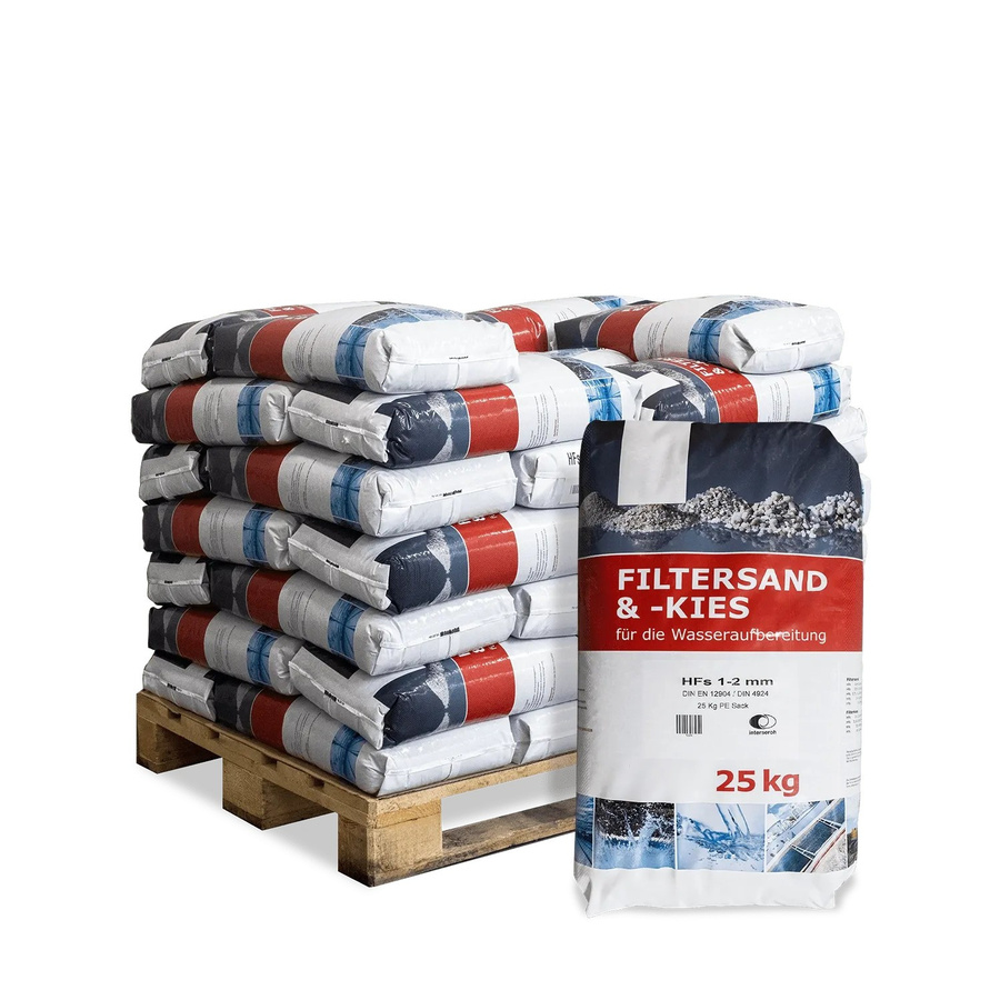 Wolff & Müller Quarzsand für Sandfilteranlagen, 1000 kg Palette (40 x 25 kg) - Bild 2