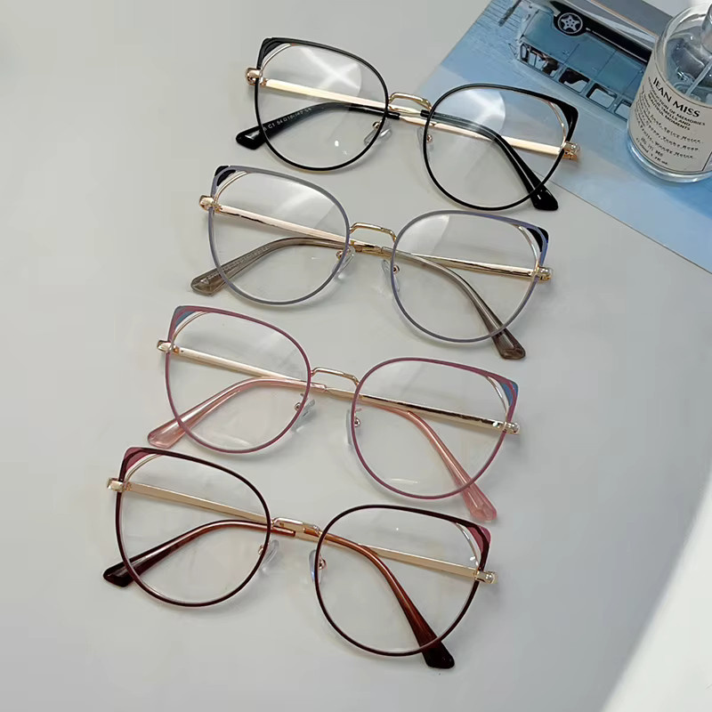 Kampt Cat Eye Korrektionsbrille, Halbrand, Damen, Blaulichtfilter - Bild 2