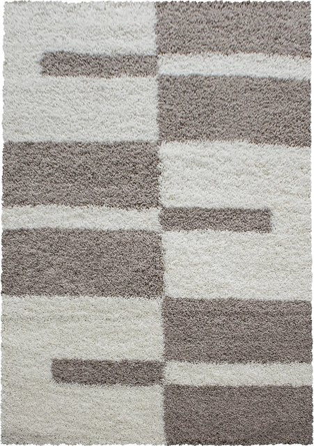 Ayyildiz Hochflorteppich Gala 2505 Beige mit Karomuster, B/T: 140 x 200 cm - Bild 1