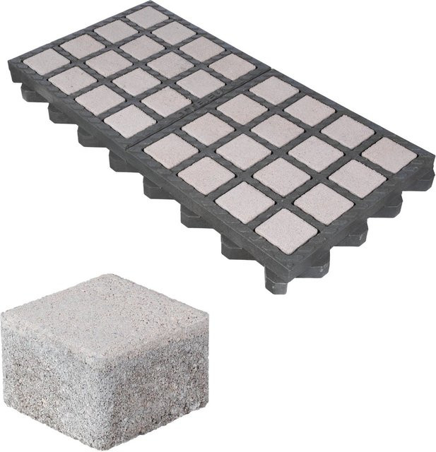 Hübner-Lee Drainpflaster Füllstein Weiß B/T/H: 7,4 x 7,4 x 4,9 cm - Bild 1