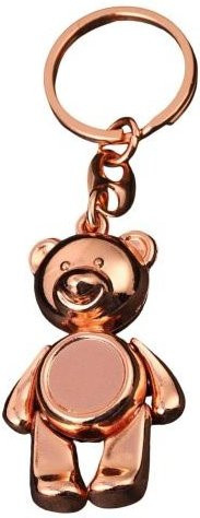 Schlüsselanhänger Bär, Zinklegierung, rose gold, Unisex - Bild 1