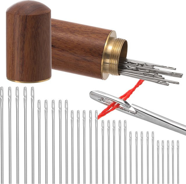 YouYoungDifferent Selbst Einfädelnde Nadeln mit Loch für Ältere und DIY-Projekte, Farbe: Silber - Bild 1