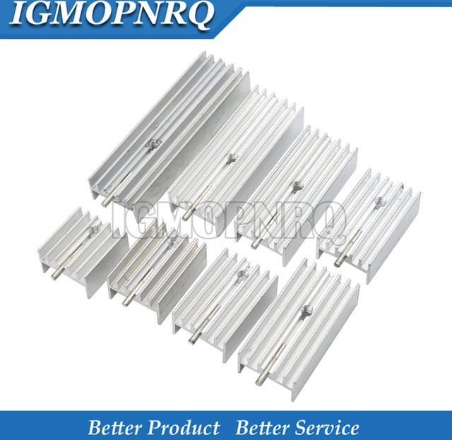 10er Set weiße Aluminium Kühlkörper mit Nadel für Transistoren, verschiedene Größen verfügbar - Bild 1