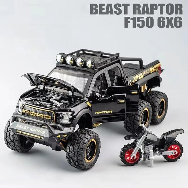 Linyi toy car Raptor F150 6x6 LKW, Modell, 1:28 Maßstab, mit Licht und Musik, ab 14 Jahren - Bild 1