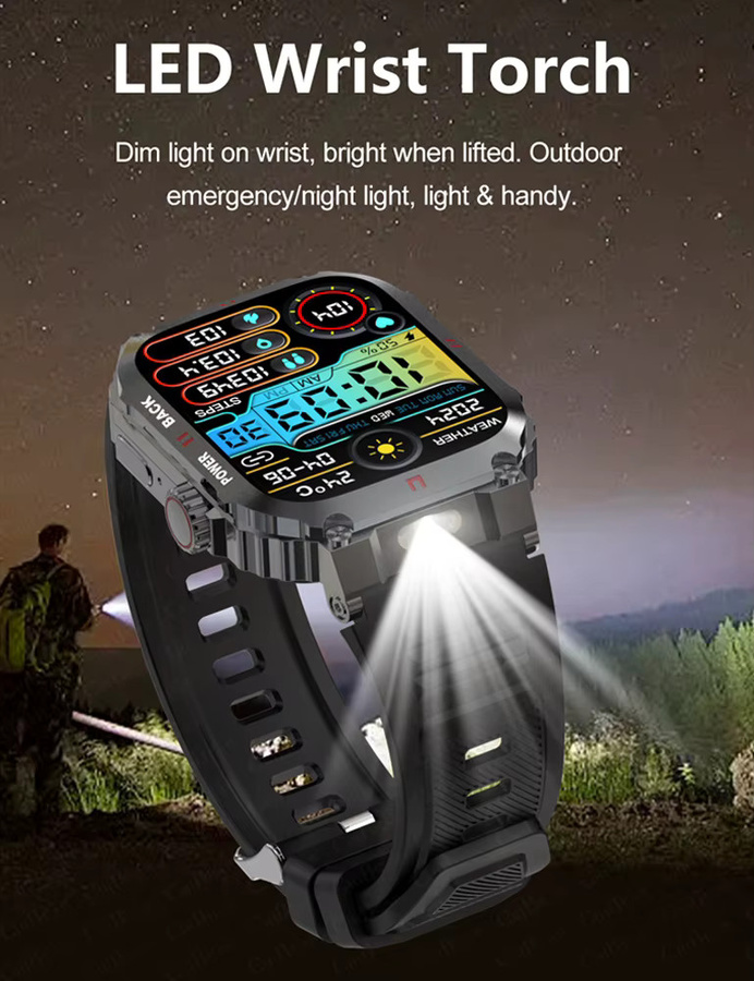 ChiBear Smartwatch, GPS, Bluetooth, Grau, Herren - Bild 4