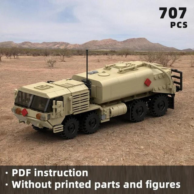 Yiran toy M978 HEMTT Betankungs-Service-LKW Steine US-Militär ab 14 Jahren - Bild 1