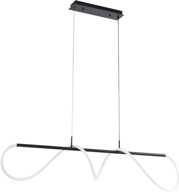 Lucande Kisune LED Pendelleuchte Modern Schwarz und Gold/Messing 1-flammig - Bild 1