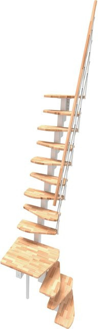 Minka Raumspartreppe Quatro TURN in Weiß für eine Geschosshöhe bis 298 cm - Bild 1