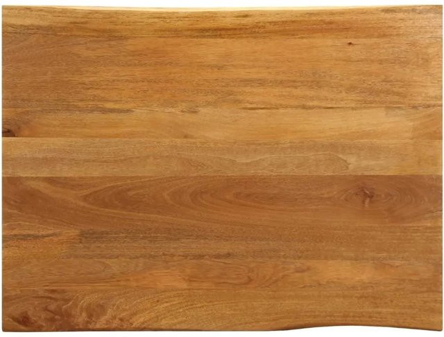 vidaXL Tischplatte aus Massivholz Mango mit Baumkante, Braun, B: 90 cm, T: 80 cm, H: 2,5 cm - Bild 1