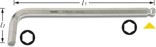 Hazet Winkelschraubendreher Innen-Sechskant 7mm in Silber - Bild 1
