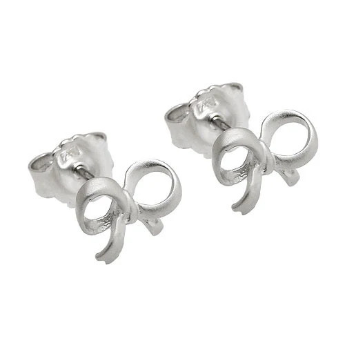 SIGO Ohrstecker Schleife, 925 Silber, rhodiniert, Unisex - Bild 1