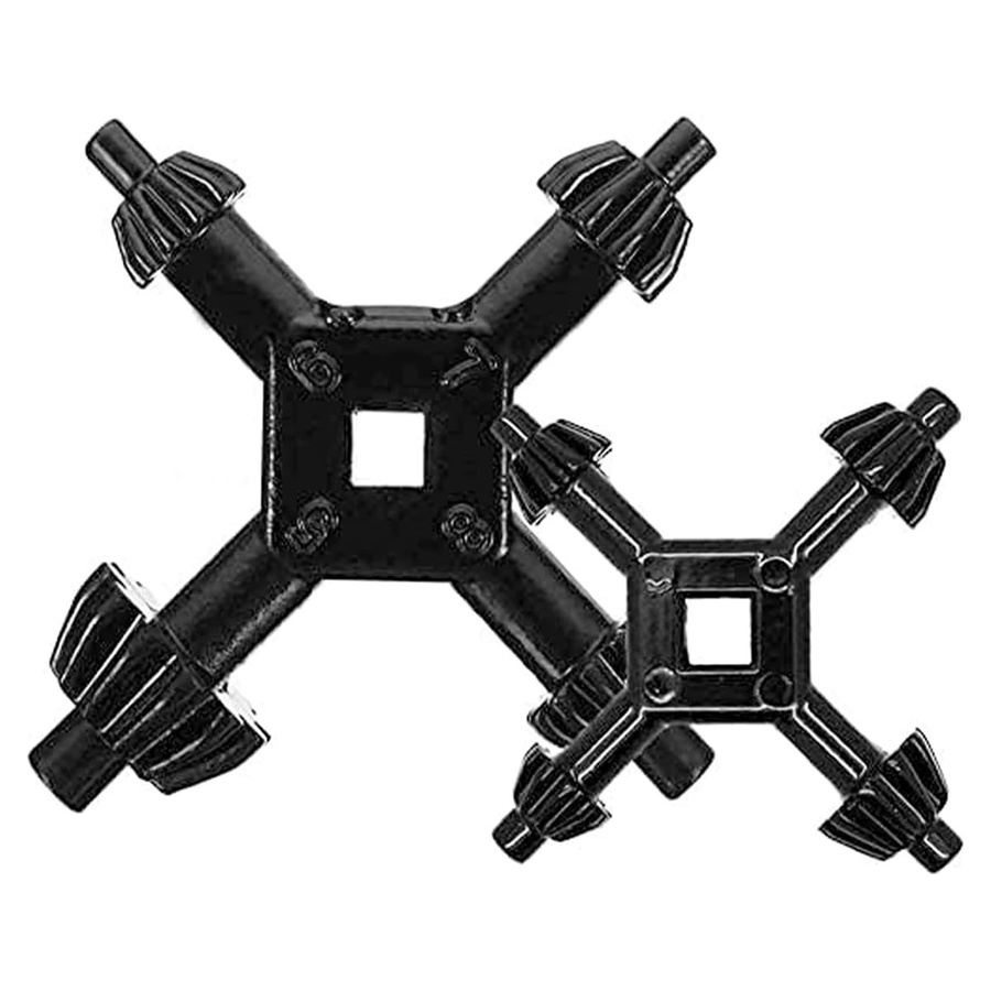 BAAQ 2-teiliges 4-in-1 Bohrfutterschlüssel-Set für elektrische Bohrmaschinen in Schwarz, Größen 3/8, 1/2, 3/4 und 1 Zoll - Bild 3