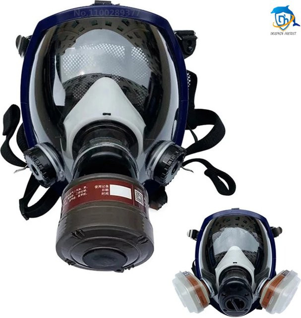 8100 Vollgesichts-Gasmaske zum Schutz vor chemischen, biologischen und radioaktiven Kontaminationen sowie Staub in Blau - Bild 1