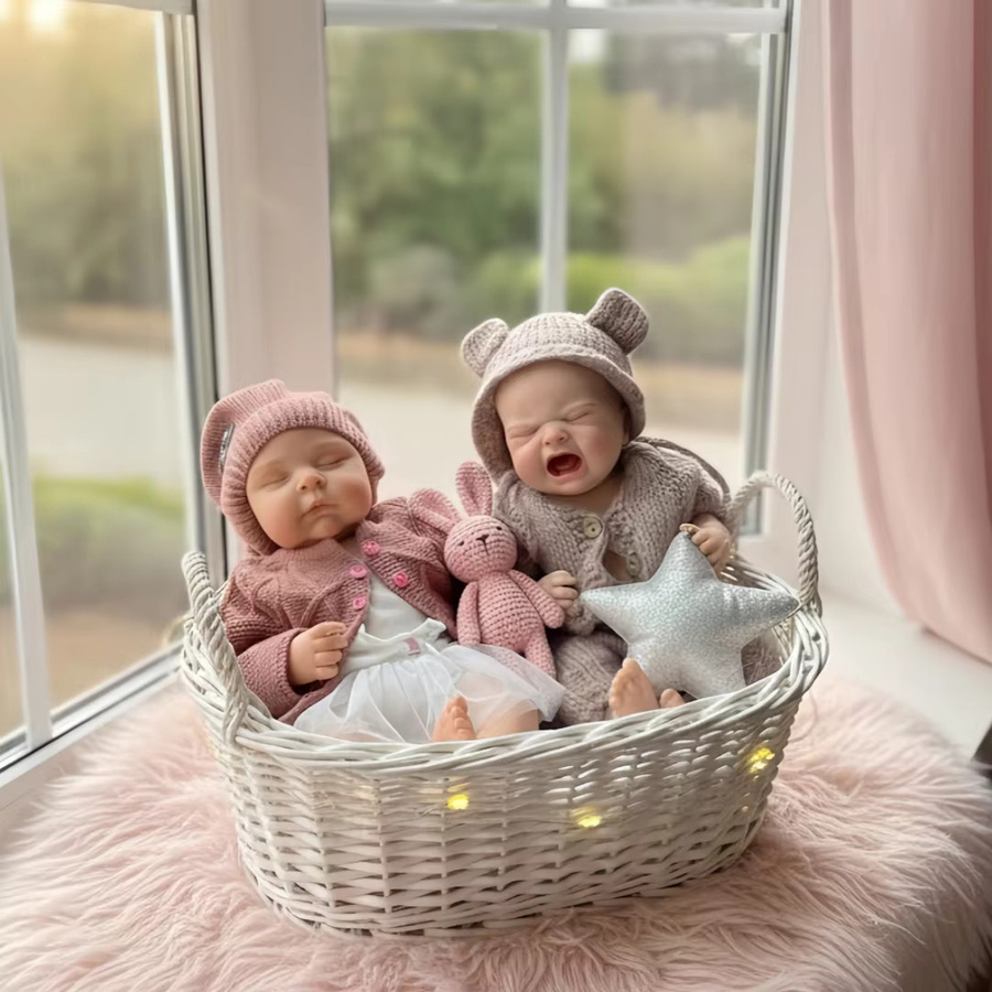 CatDoneca Bebe Reborn Silikon-Mädchenpuppe, 18 Zoll, 1-teiliges Set - Bild 2