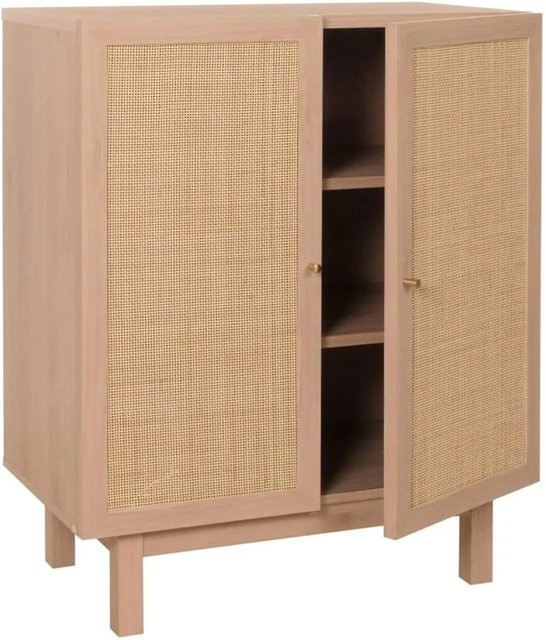 Highboard MCW M51 aus Mangoholz mit Kubu Rattan in Braun, B/H/T: 98 x 79 x 42 cm - Bild 2