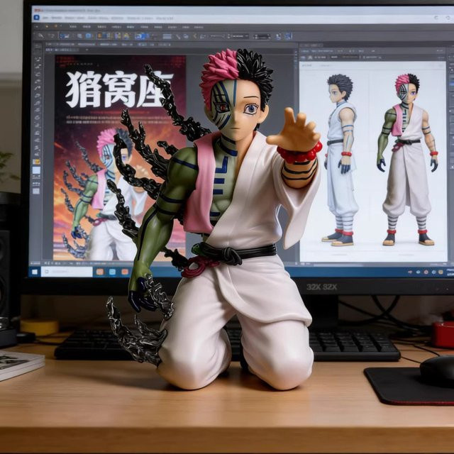 Bandai Demon Slayer, Theater Edition Unendliche Stadt, Drei Kniende Figuren - Bild 1