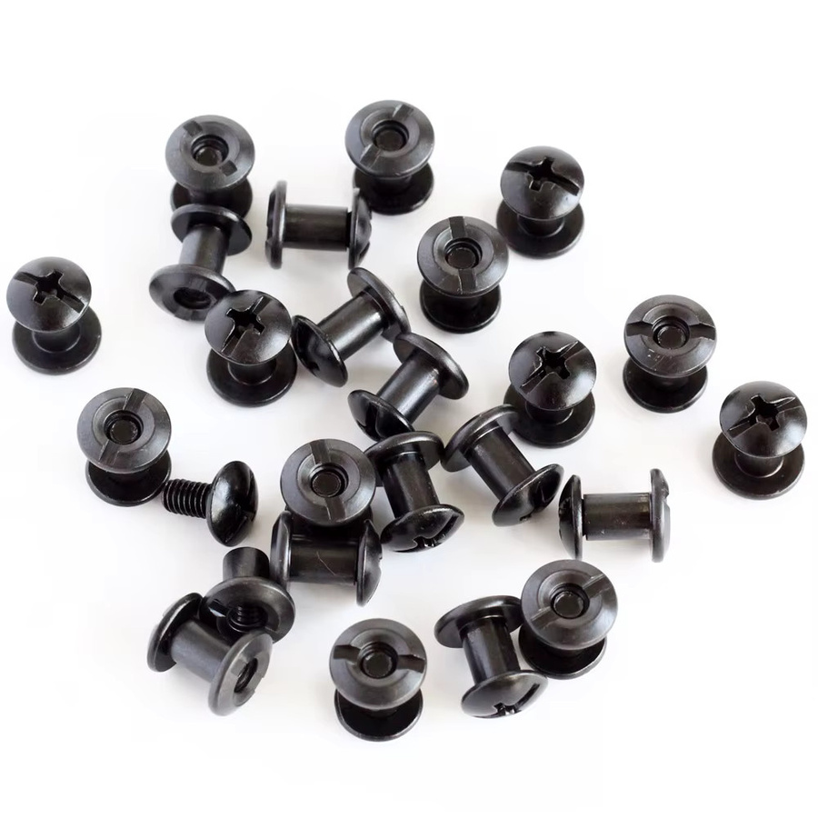 QingGear Schwarze taktische Chicago-Schrauben mit Schlitzpfosten und Kreuzkopf-M4-Schraube für Kydex-Lederholster - Bild 4