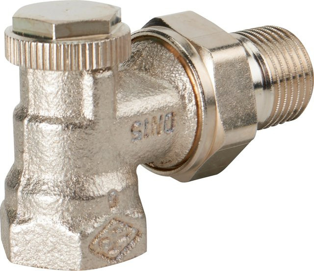 Heimeier Regutec Eckform Verschraubung DN 15 aus vernickeltem Rotguss in Silber - Bild 1